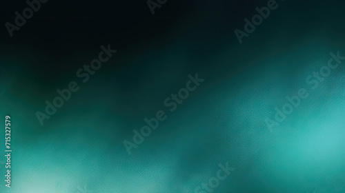 Dark green mint sea teal jade emerald turquoise light blue abstract background. Color gradient blur. Rough grunge grain noise. Brushed matte shimmer. Metallic foil effect. Design. Template. Empty.