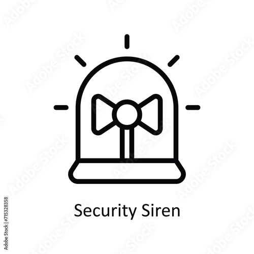 Security Siren vector  outline icon style illustration. EPS 10 File