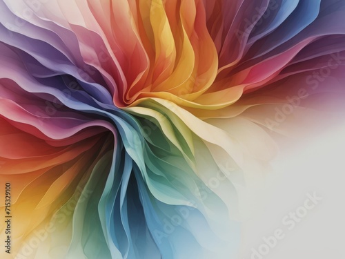 Vibrant Rainbow Wave Pattern Abstract Art Background