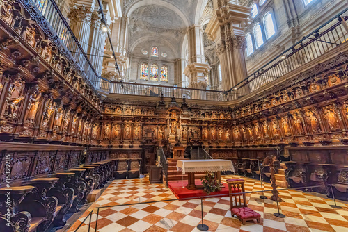 Inside the Málaga cathedral