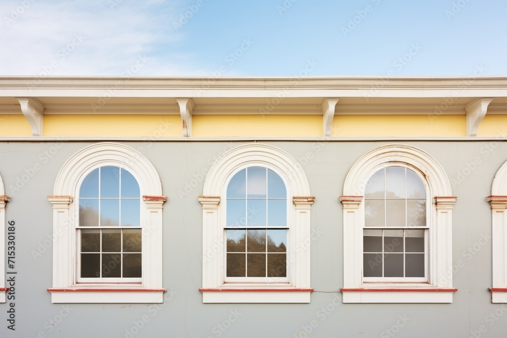 rounded windows tucked beneath italianate eaves