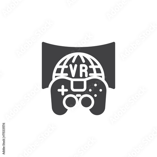 Virtual gaming world vector icon