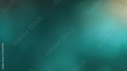 Dark green mint sea teal jade emerald turquoise light blue abstract background. Color gradient blur. Rough grunge grain noise. Brushed matte shimmer. Metallic foil effect. Design. Template. Empty.