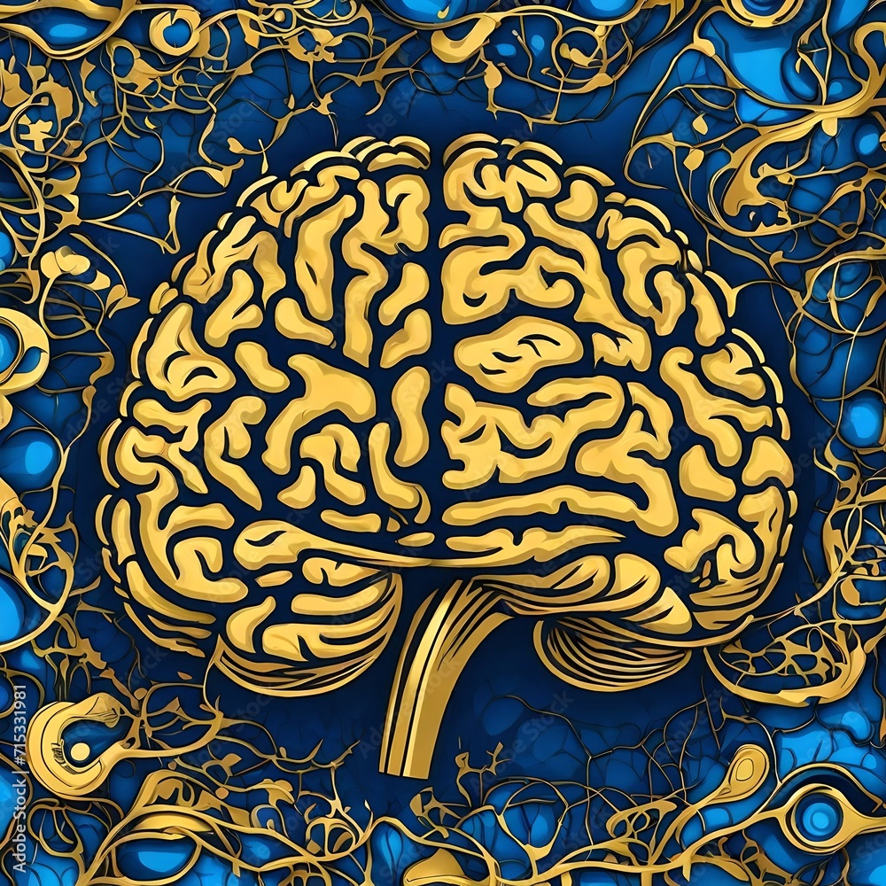 Fototapeta Unveiling the Power of the Brain. Generative AI