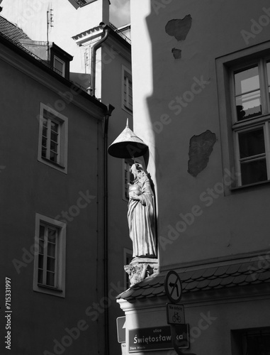 Statue of the saint in the old town