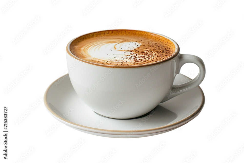 Obraz premium cup of cappuccino isolated on transparent background