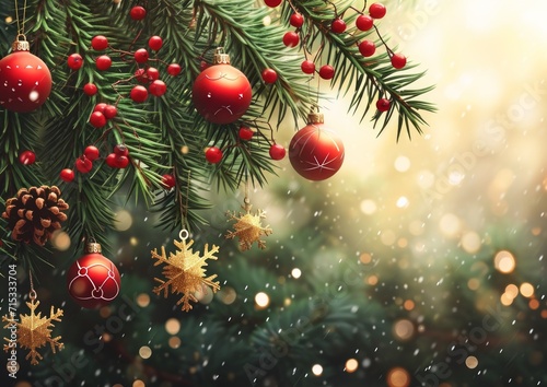 Christmas Greeting Card Season Greetings Happy Holidays Merry Christmas Festive 5x7 Background Wallpaper Image