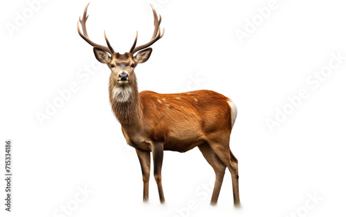 Deer Grazing in a Meadow, Capturing the Beauty of Nature Harmony on a White or Clear Surface PNG Transparent Background. © Usama