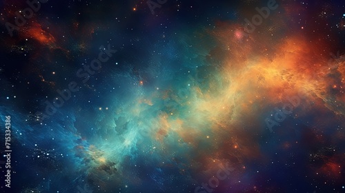 Abstract Dreamy Background Wallpaper Template of Nebula Sparkling Stars Stardust Galaxy Space Universe Astro Cosmos Milky Way Panorama Night Sky Fantasy Colorful Tone 16 9