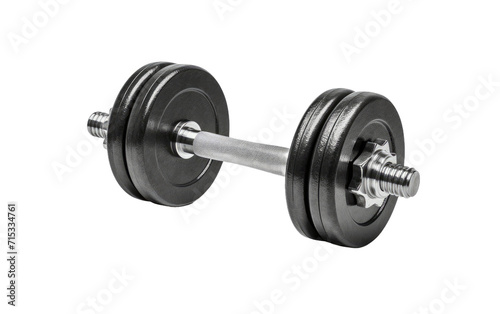 The Dumbbell, A Versatile Tool for Strength Training and Total Body Workouts on a White or Clear Surface PNG Transparent Background.