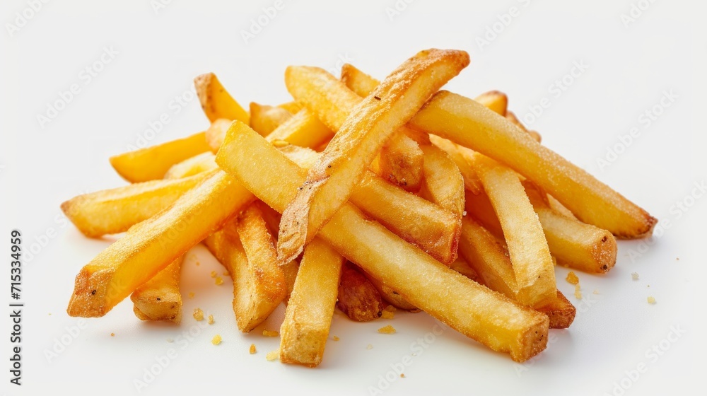 french fries isolated on a white background french fries isolated on a white background