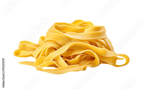 Rich and Silky Delight of Fettuccine Pasta Excellence on a White or Clear Surface PNG Transparent Background.