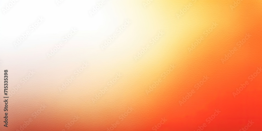 Bright fire red orange carrot coral yellow gold beige white abstract background. Color gradient ombre. Wavy blurry lines. Rough grain noise. Light glow vivid. Design.