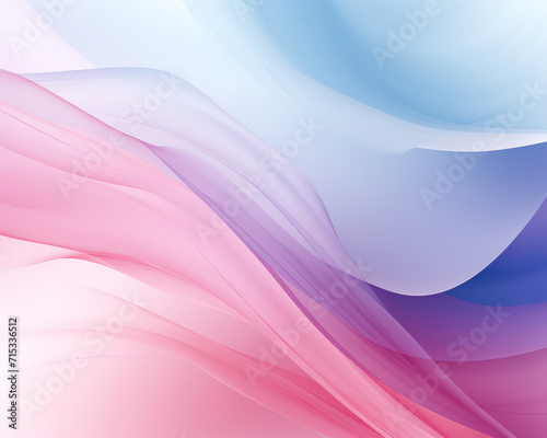 Abstract Wave  A Modern Curve in Pink - Illustration Art on Futuristic Light Background