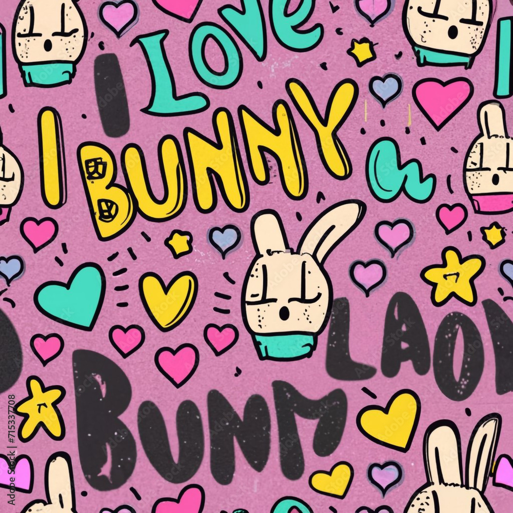 Obraz premium I LOVE BUNNY