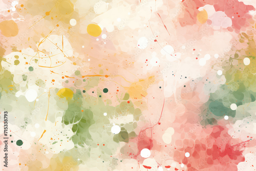 Colorful Abstract Watercolor Paint Splash on Textured Grunge Background: Artistic Brush Stroke Pattern