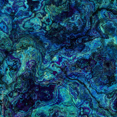 Fototapeta Naklejka Na Ścianę i Meble -  Abstract Marble texture. Fractal digital Art Background. High Resolution. Turquoise texture. Can be used for background or wallpaper