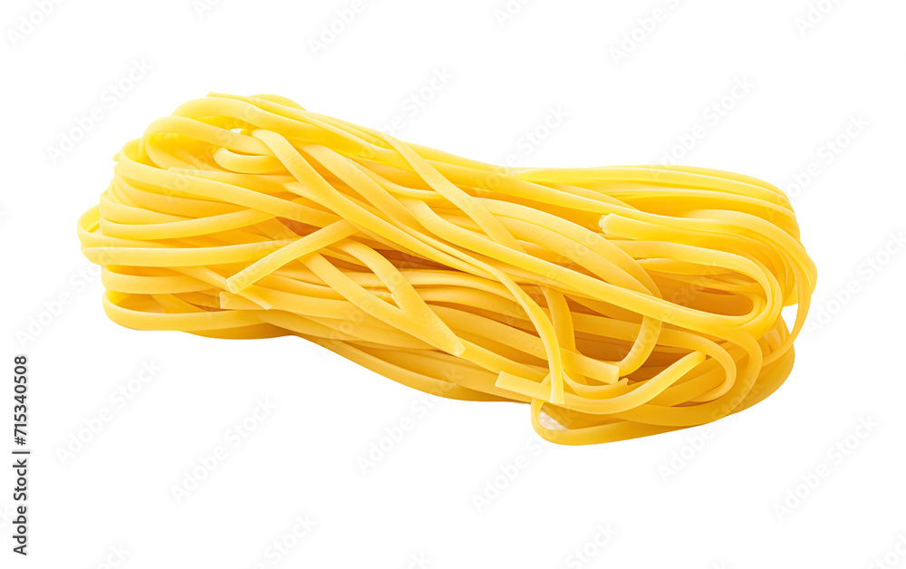 Linguine Pasta, Elevating Your Dining Experience with Italian Flair on a White or Clear Surface PNG Transparent Background.