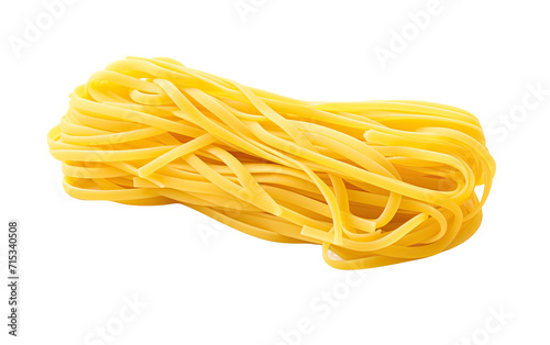 Linguine Pasta, Elevating Your Dining Experience with Italian Flair on a White or Clear Surface PNG Transparent Background.