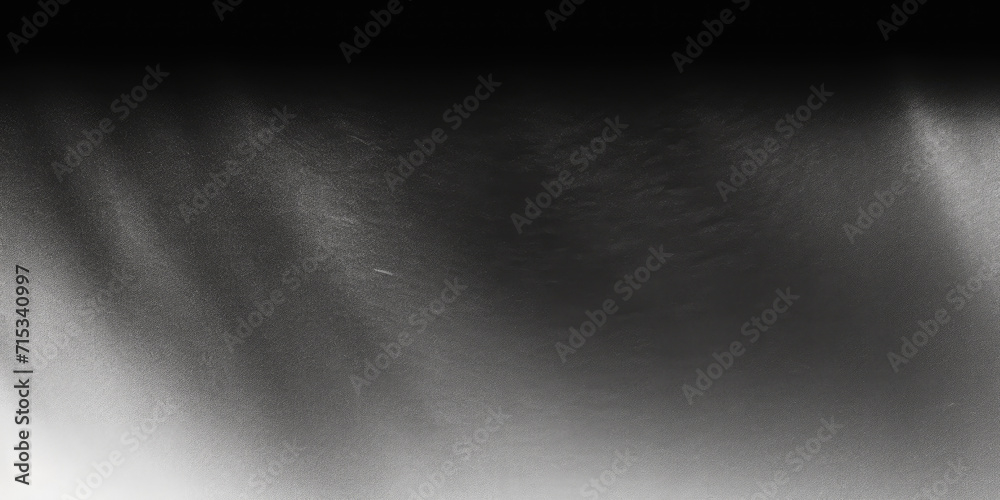 Obraz premium Black dark gray silver white wave abstract background for design. Light wave, wavy line. Ombre gradient. Noise rough grungy grain brushed metal metallic effect. Matte shimmer.Web banner.Wide.Panoramic