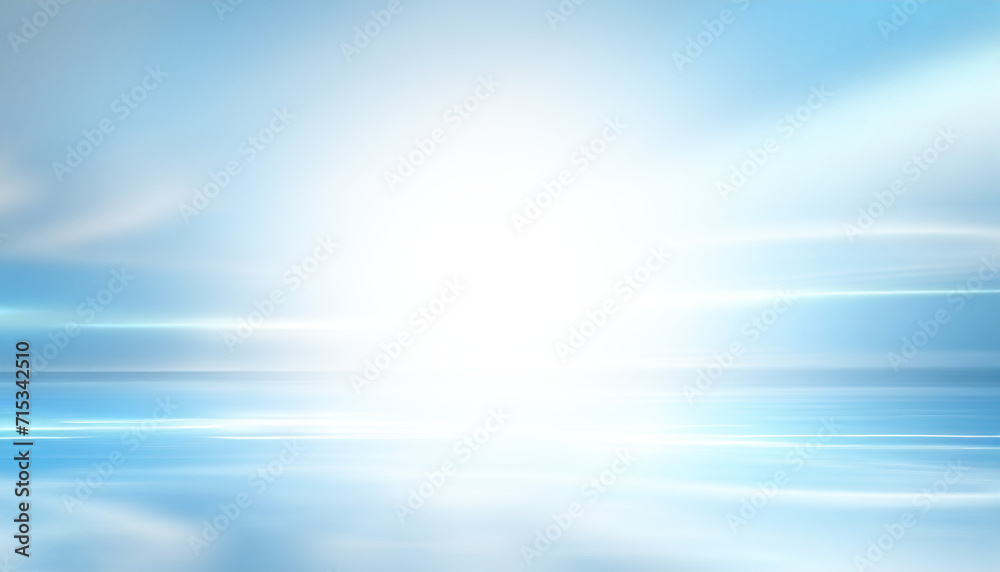 Abstrakter hellblauer, unscharfer Hintergrund mit schönen Lichtstreifen und Reflexionen - Transparent