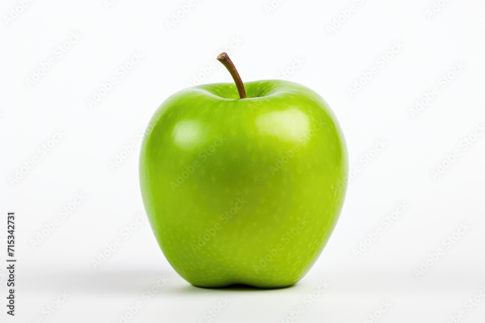 green apple on white
