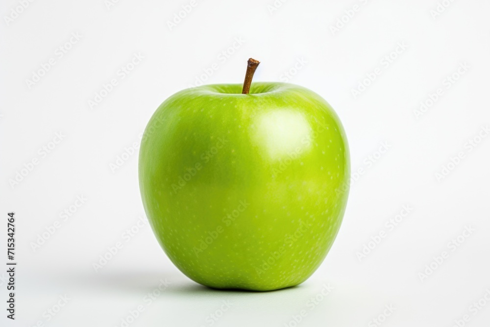 green apple on white
