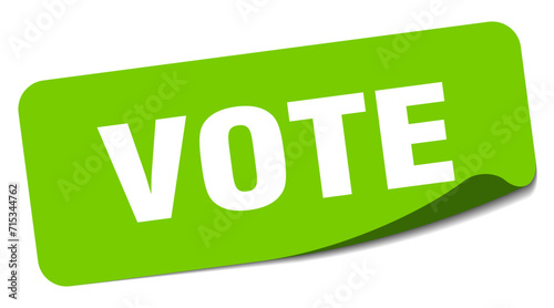 vote sticker. vote label
