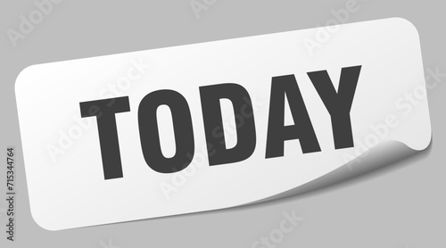 today sticker. today label