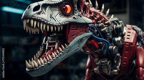 A dinosaur robot with a roaring sound effect © BornHappy