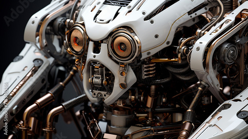 Photo realistic robot with intricate mechanical detail