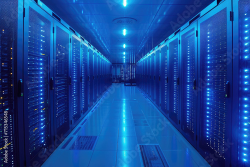 Server racks in server room data center