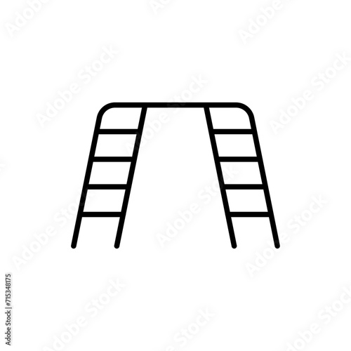 Ladder outline icons, minimalist vector illustration ,simple transparent graphic element .Isolated on white background