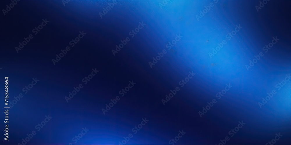 Black dark azure cobalt sapphire blue abstract background. Color gradient. Geometric shape. Wave, wavy curved line. Rough grunge grain noise. Light neon metallic shine shimmer bright. Design.