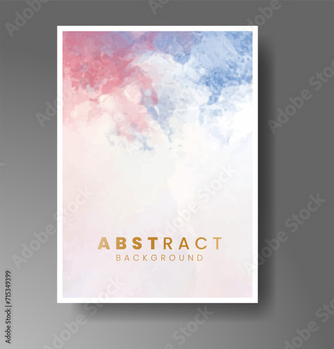 Cover template with watercolor background. Design for your cover, date, postcard, banner, logo.