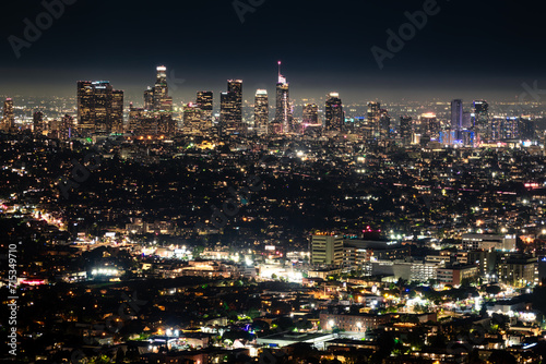 city skyline at night