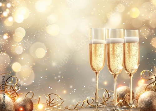 New Year's Celebration Card Background Wallpaper Image 5x7