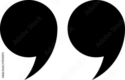 Quotation marks. Black quotes icon vector.