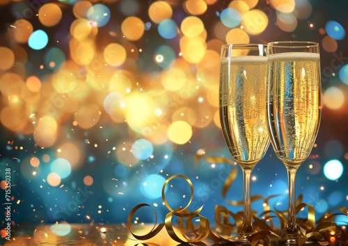 New Year's Celebration Card Background Wallpaper Image 5x7