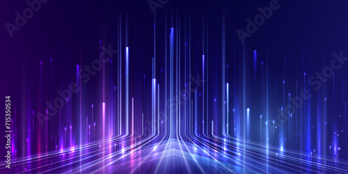Abstract digital technology background. Modern high-tech innovation future concept, Network connection, AI, communication, big data. Pattern for banner, poster, website. Vector eps10.