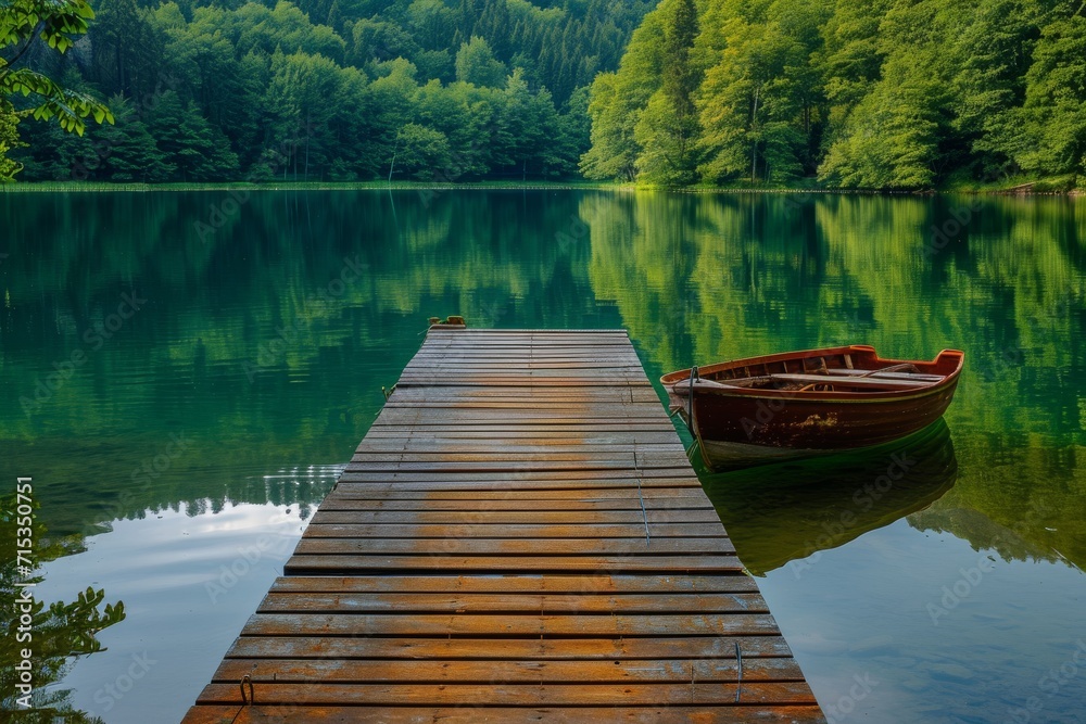 lake reflects the cloudy sky and the surrounding forest lake reflects the cloudy sky and the surrounding forest