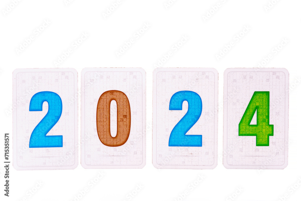 New year concept. The numbers on the cards symbolize the current year. New year concept. The numbers on the cards symbolize the current year.