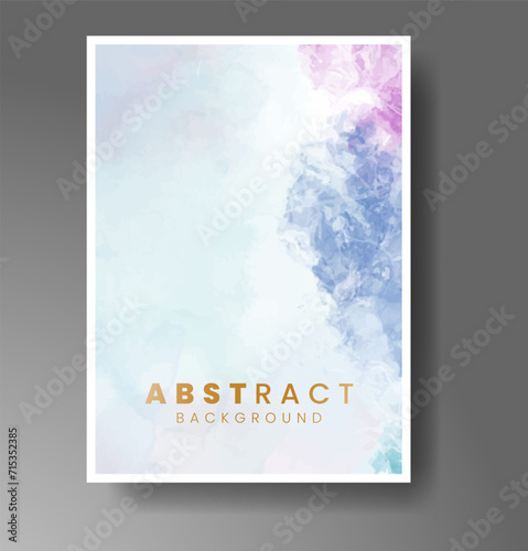 Cover template with watercolor background. Design for your cover, date, postcard, banner, logo.