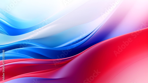 Blue and Red Waves in Abstract Harmony