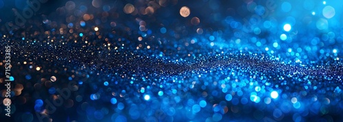 Abstract shiny blue glitter background. Beautiful glitter background