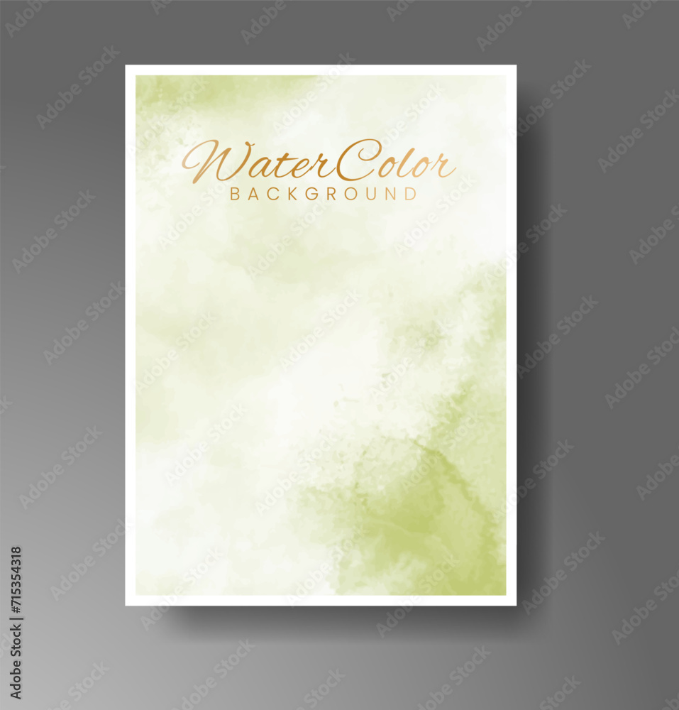 Cover template with watercolor background. Design for your cover, date, postcard, banner, logo.