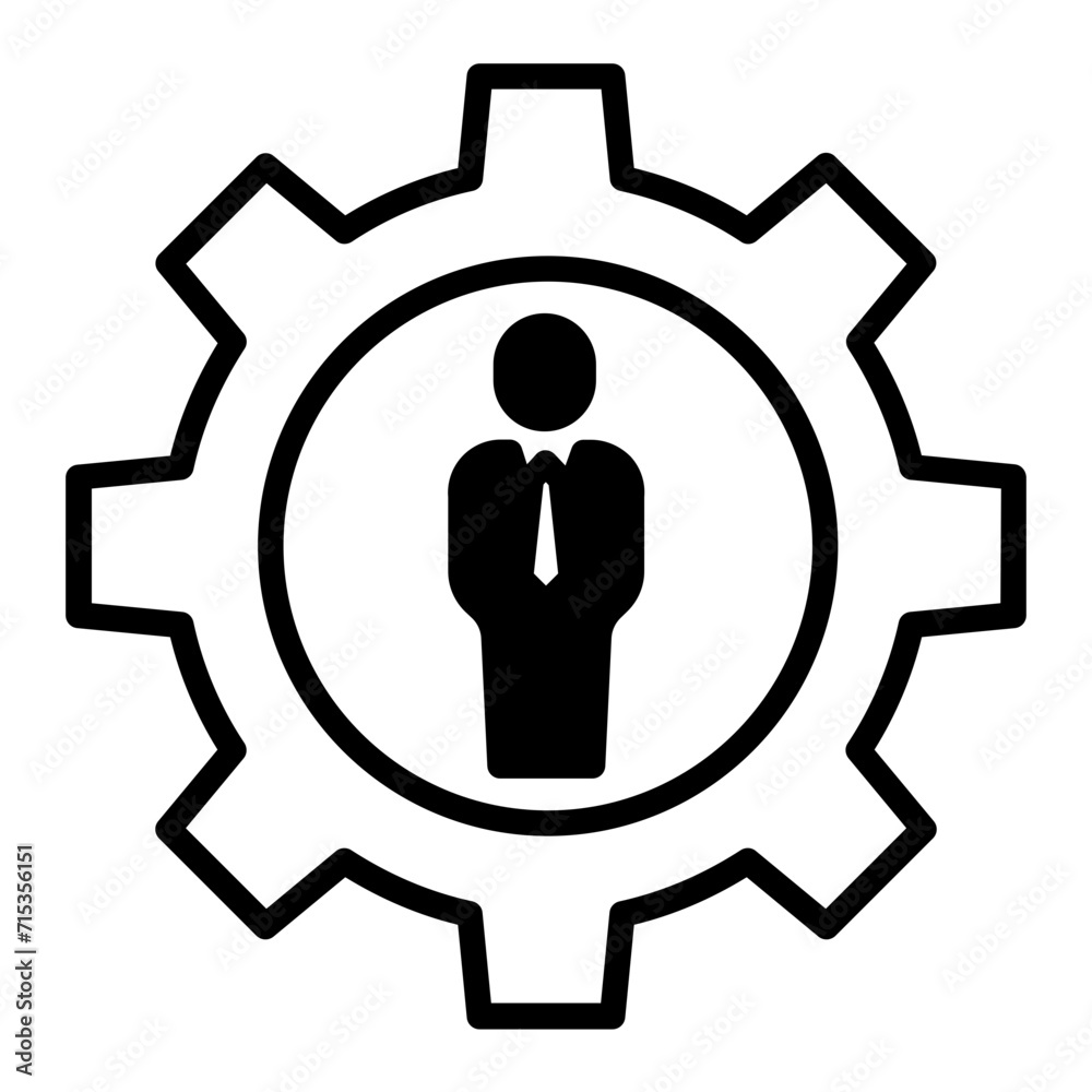 User Management cog solid glyph icon User Management cog solid glyph icon