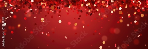Confetti on a red background