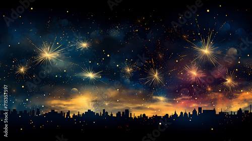 Fireworks background for celebration, holiday celebration concept © ma
