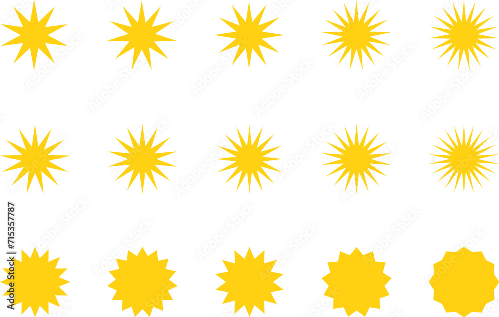 Vector cartoon yellow sun. Shining light rays. Summer Isolated vector illustration. Vector cartoon yellow sun. Shining light rays. Summer Isolated vector illustration.